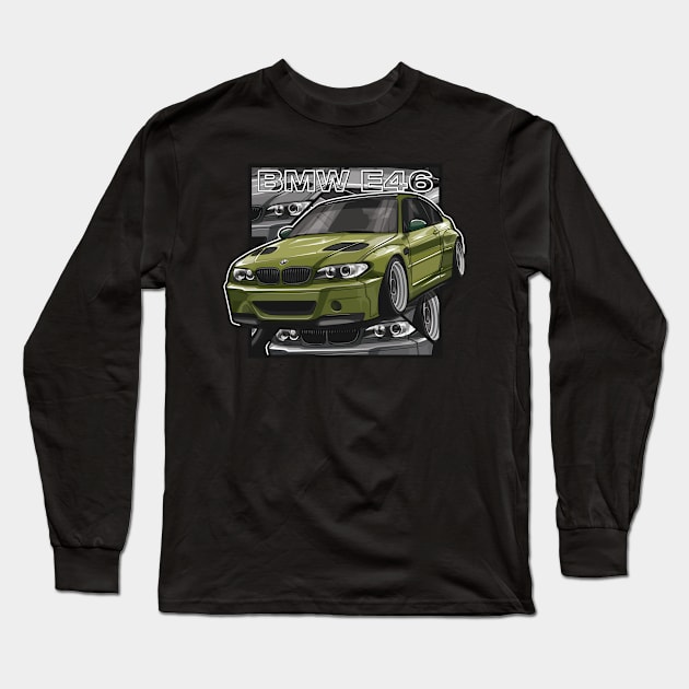 BMW E46 Competition Long Sleeve T-Shirt by CarVectStore